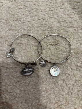 Alex and Ani Silver-tone Pittsburgh Football Charm Bracelets